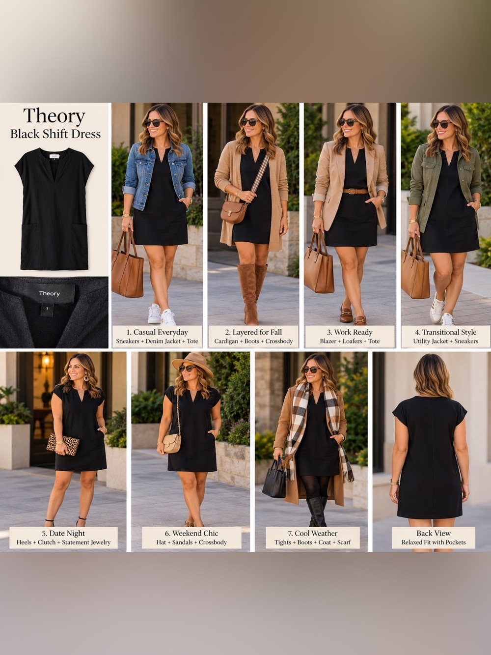 THEORY Saturnina Eco Crunch Wash Linen-blend Shift Dress In Black